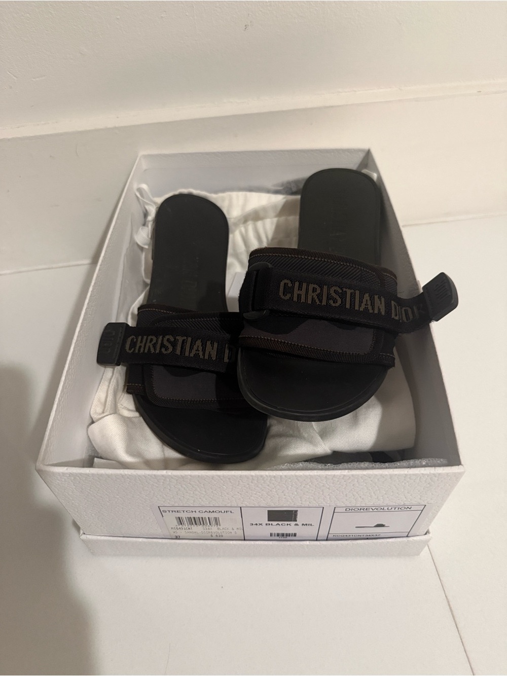 Dior Black Logo Slide Sandals